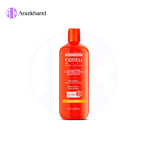 شامپو شی باتر موهای فر و مجعد کانتو Cantu Cleansing حجم 400 میلی‌لیتر — تصویر ۳