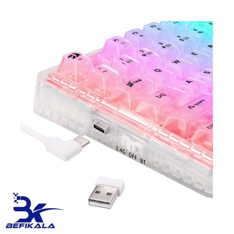 کیبورد مکانیکال گیمینگ ردراگون مدل REDRAGON ELF PRO K649 CT — تصویر ۴
