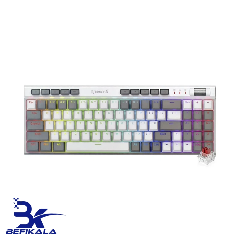 کیبورد مکانیکال گیمینگ ردراگون مدل REDRAGON K655 WG MAGIC-WAND SE — تصویر ۵
