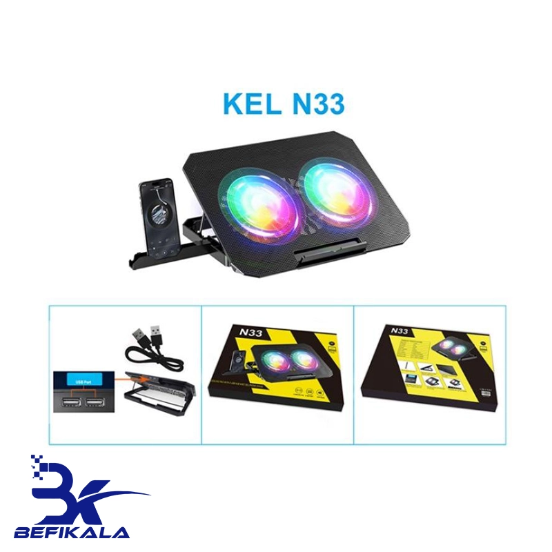 پایه خنک کننده لپ تاپ کول پد مدل LAPTOP COOLER Pad N33 — تصویر ۴