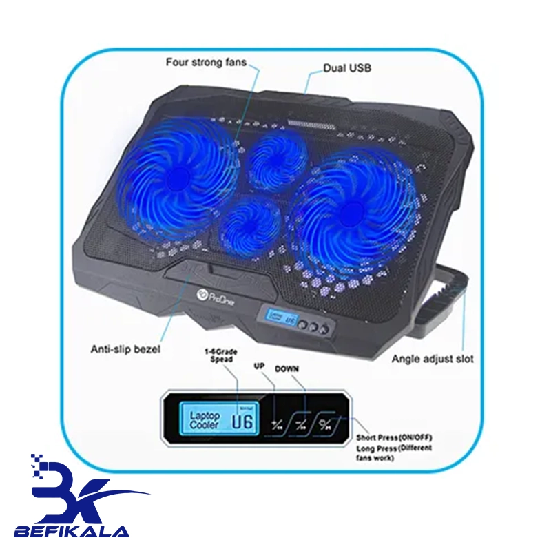 پایه خنک کننده لپ تاپ کول پد مدل LAPTOP COOLER S18 — تصویر ۲