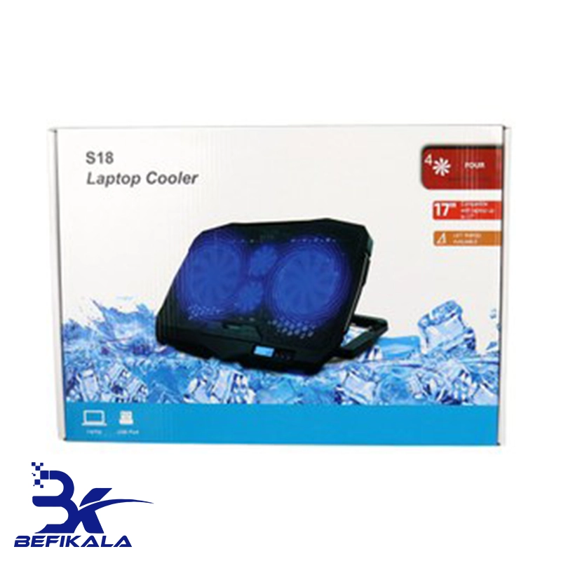 پایه خنک کننده لپ تاپ کول پد مدل LAPTOP COOLER S18 — تصویر ۳