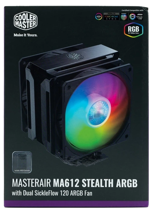 فن خنک کننده سی پی یو کولر مستر مدل AIR COOLER COLERMASTER MA612 STEALTH ARGB — تصویر ۴