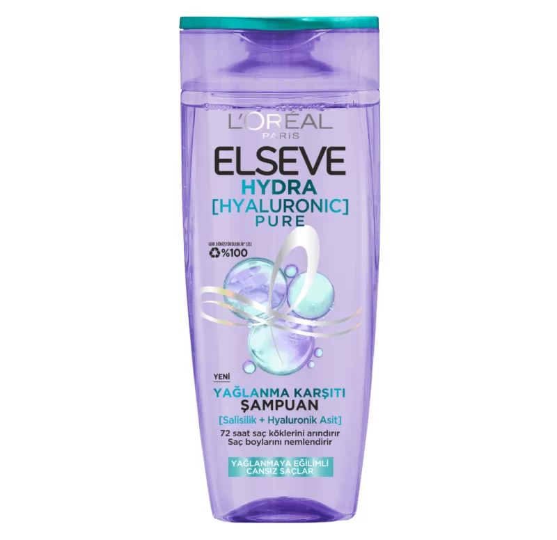 شامپو لورال Loreal موهای چرب مدل Hydra Hyaluronic Pure — تصویر ۲