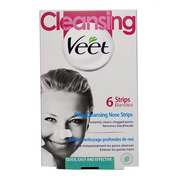چسب بینی ویت Veet پاک کننده منافذ Charcoal 6 Strips Nose Strips — تصویر ۲