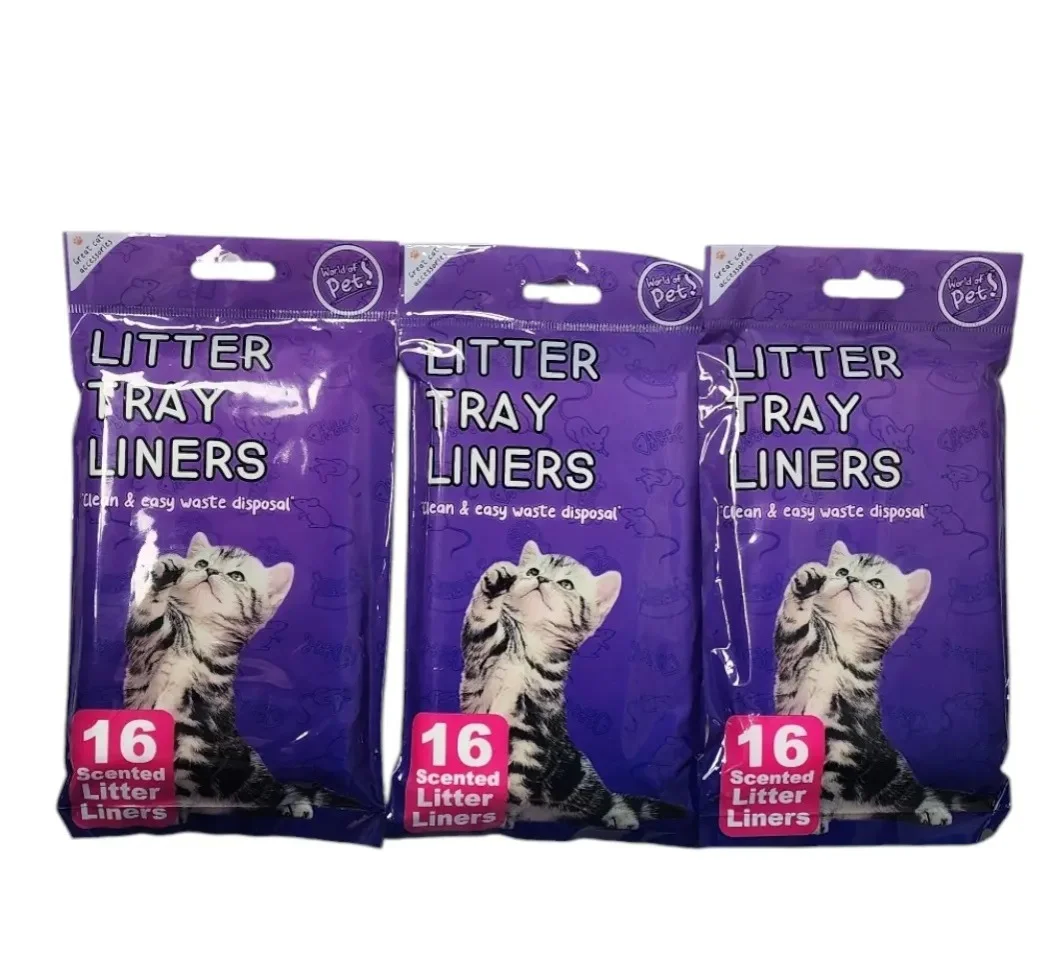 لاینر خاک گربه معطر World of Pets بسته 16 عددی