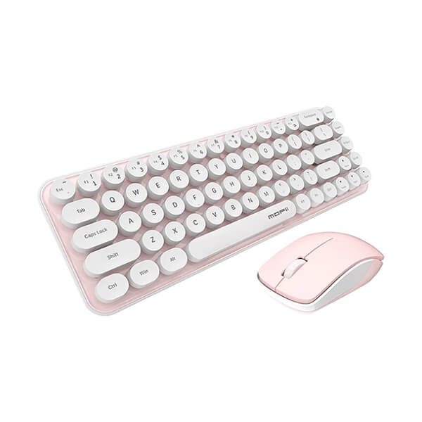 کیبورد و ماوس بی‌سیم مافی i Bean Pure White Pink — تصویر ۳