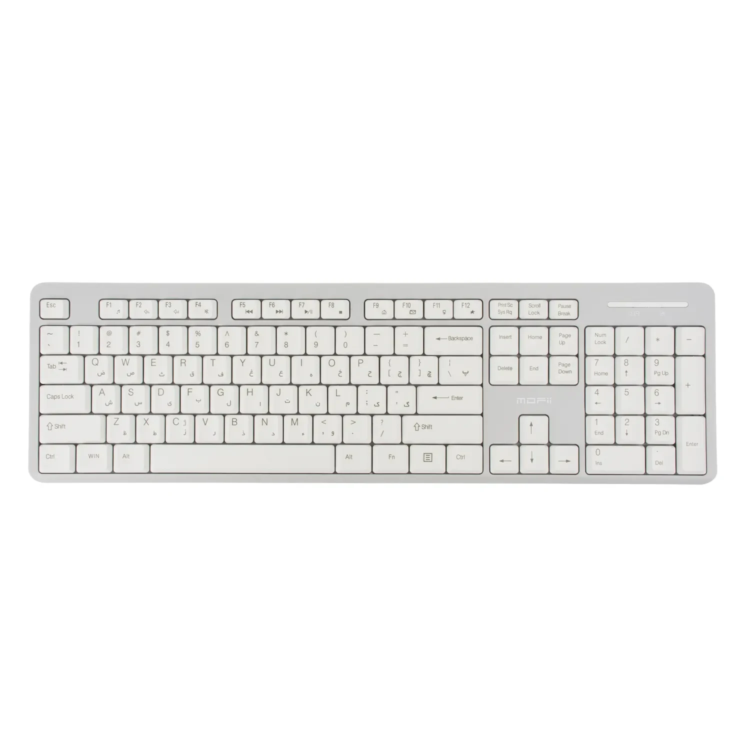 کیبورد و ماوس بی‌سیم مافی X100 White Gray — تصویر ۳