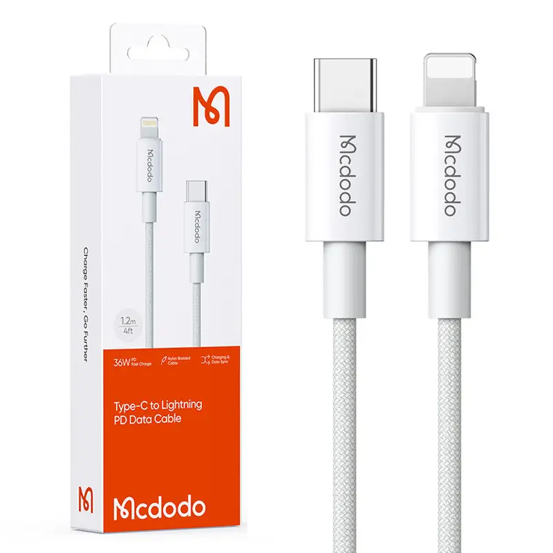 کابل کنفی مکدودو تایپ سی به لایتنینگ آیفون / mcdodo type c to loghtning 36w 2760 — تصویر ۲