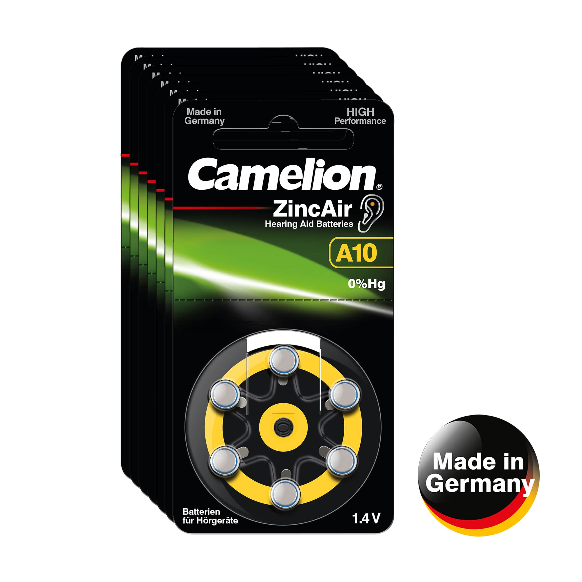 باتری سمعک camelion A10 – پک 6 عددی — تصویر ۲