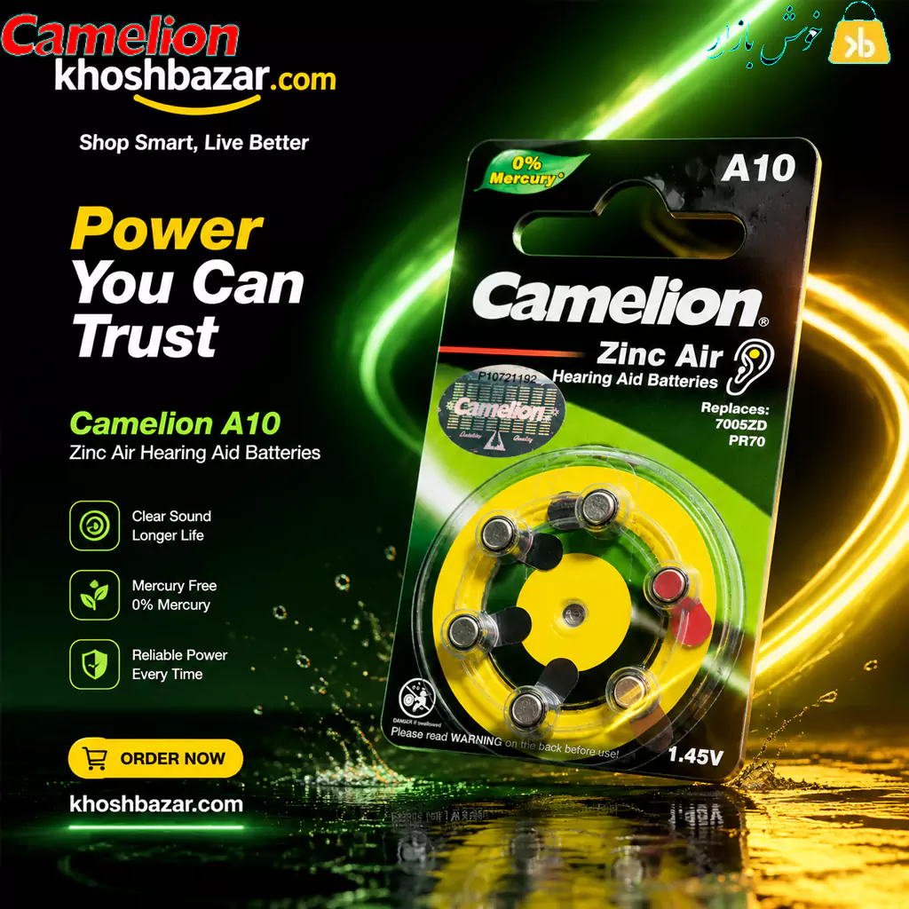باتری سمعک camelion A10 – پک 6 عددی — تصویر ۶