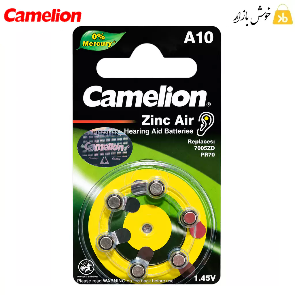باتری سمعک camelion A10 – پک 6 عددی — تصویر ۵