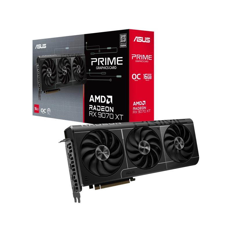 کارت گرافیک ایسوس Prime Radeon RX9070 XT 16GB GDDR6 OC Edition