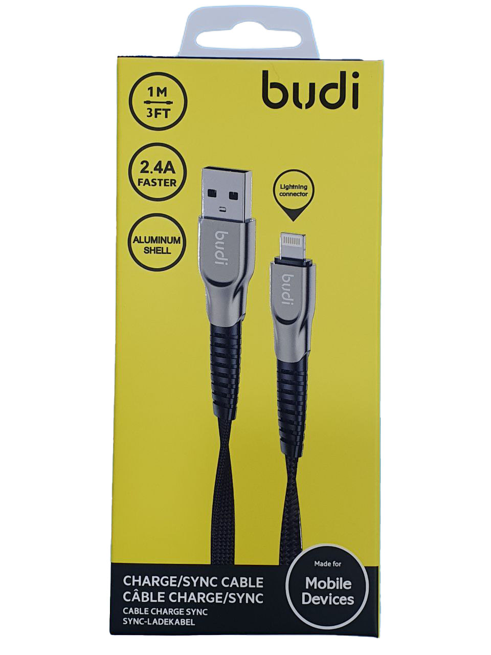 کابل کنفی میکرو بودی / budi USB-A to micro — تصویر ۲
