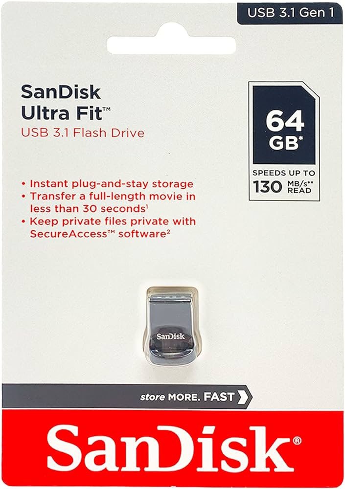 فلش سندیسک 64گیگابایت سرعت 300/ Sandisk Ultra Fit 64GB — تصویر ۲