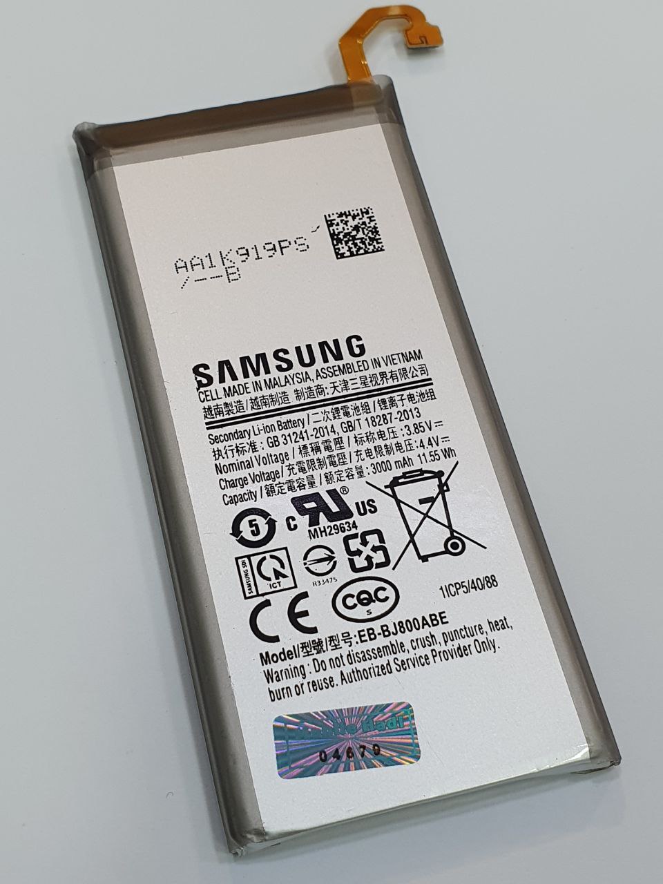 باتری اصل ویتنام سامسونگ J800 / J6 / A6 — تصویر ۳