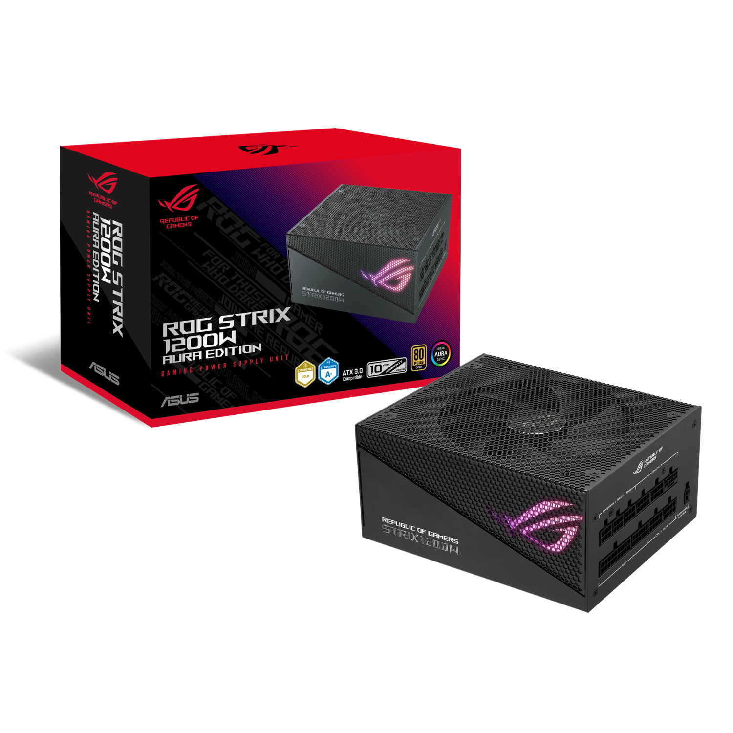 منبع تغذیه کامپیوتر ایسوس ظرفیت 1200 وات POWER ASUS ROG STRIX 1200W GOLD AURA EDITION