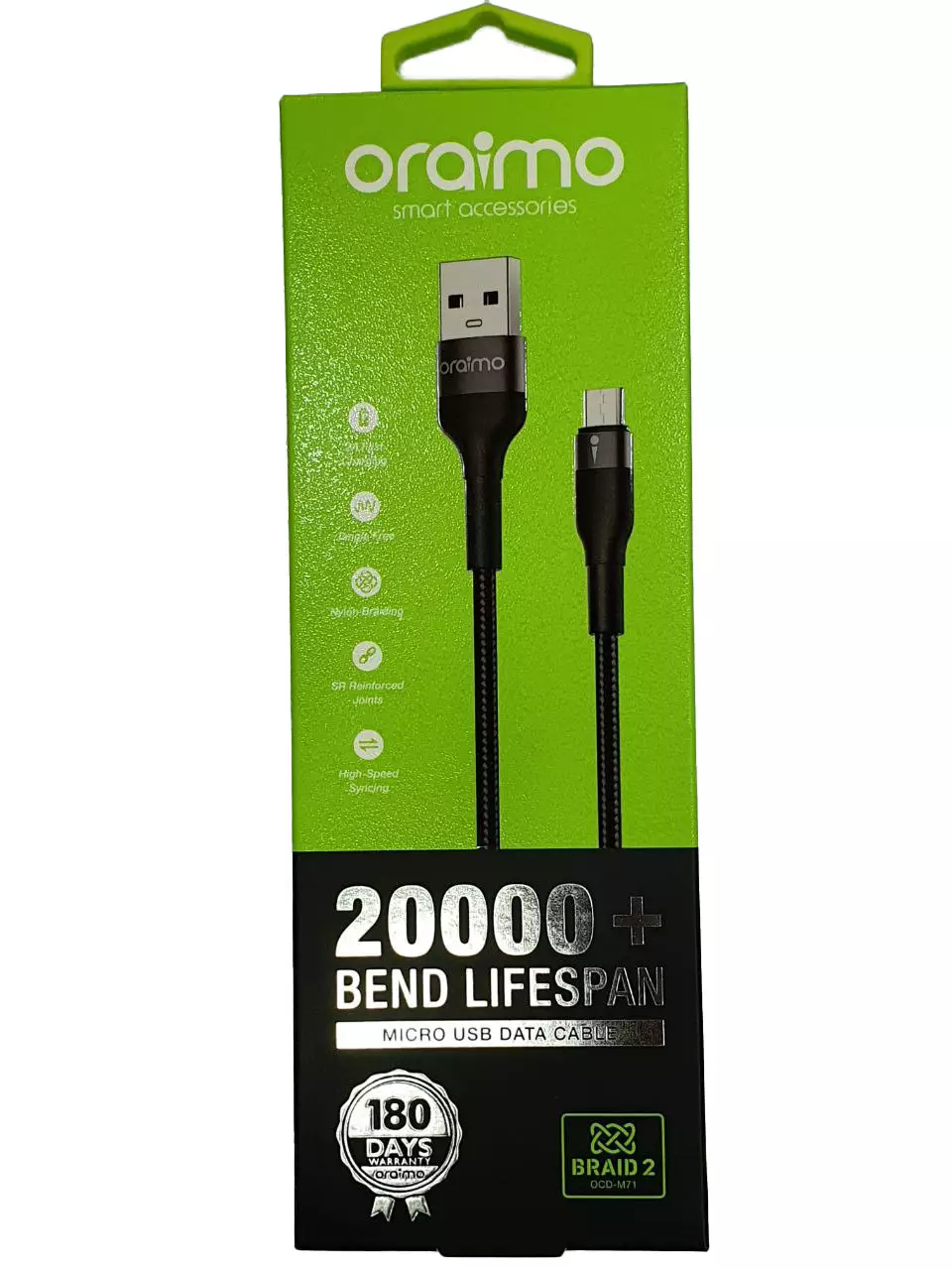 کابل کنفی میکرو Oraimo micro USB