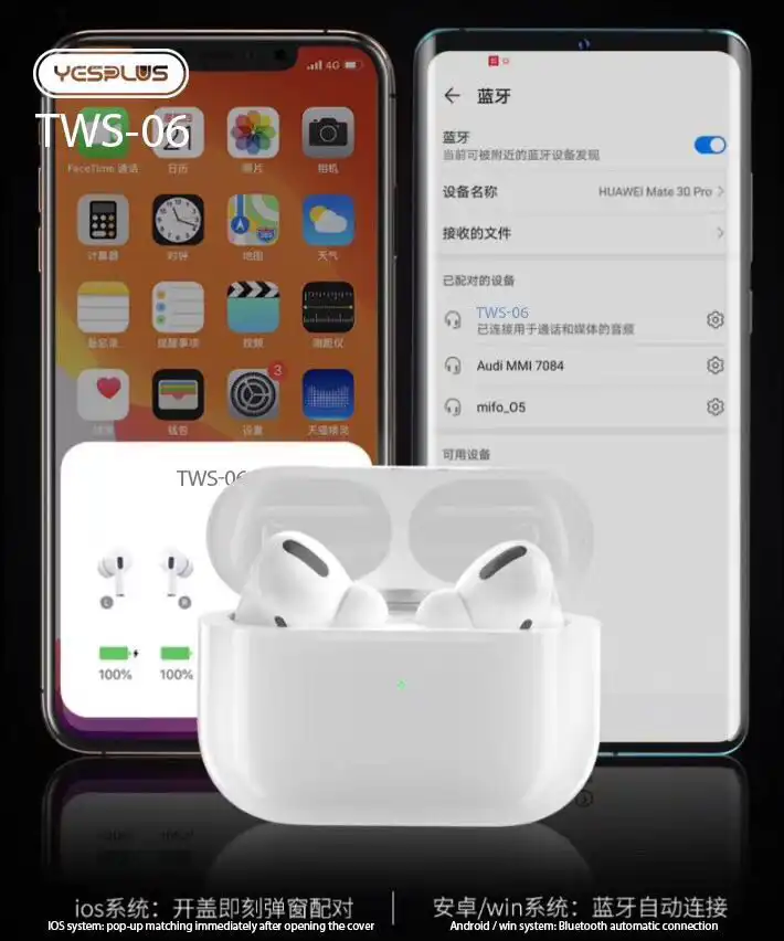 هدفون بلوتوثی یس پلاس مدل TWS-06 Wireless3 — تصویر ۶