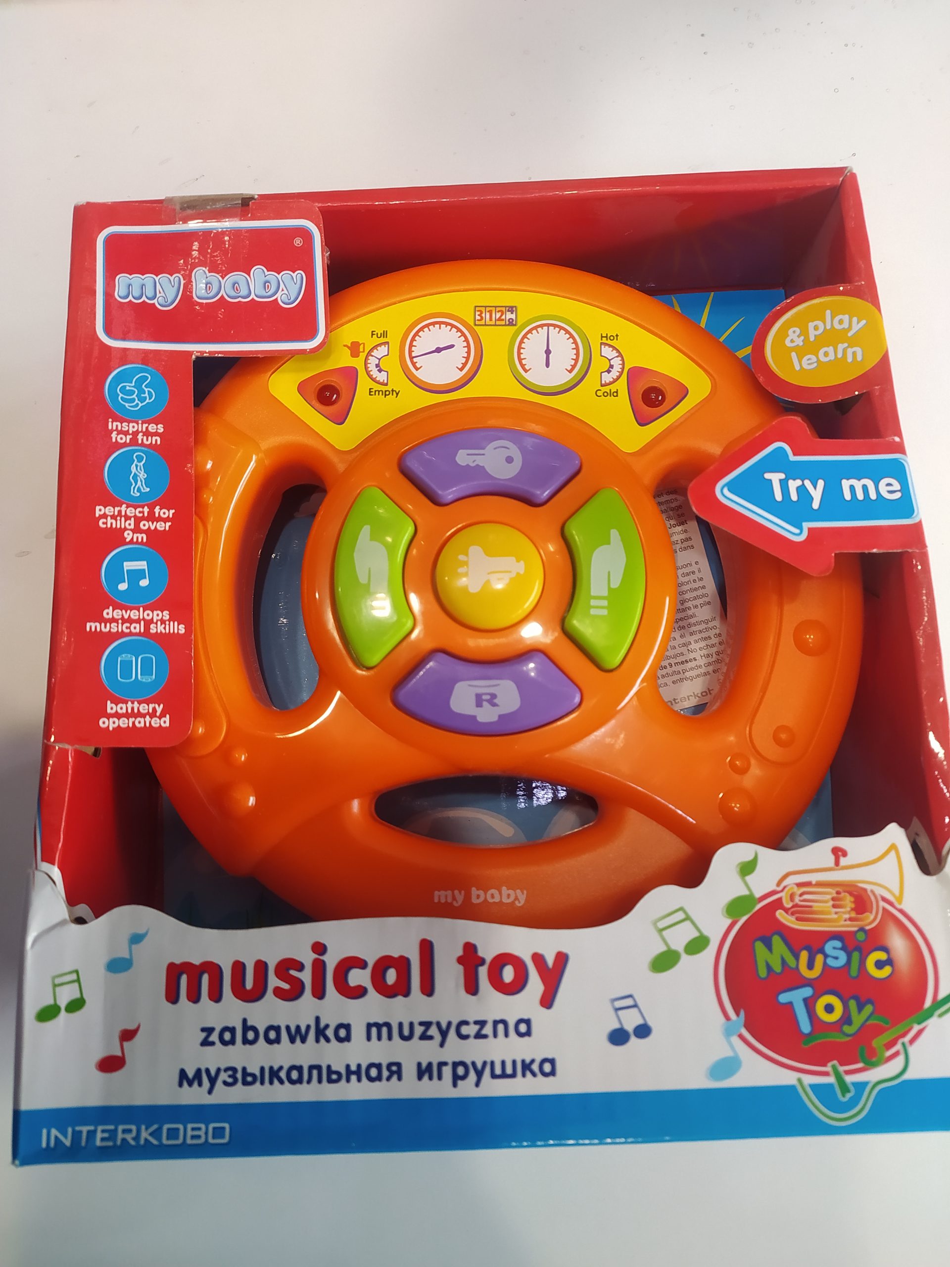 اسباب بازی موزیکال طرح فرمان برند مای بیی تویز خارجی MybabyToys کد Art.23496
