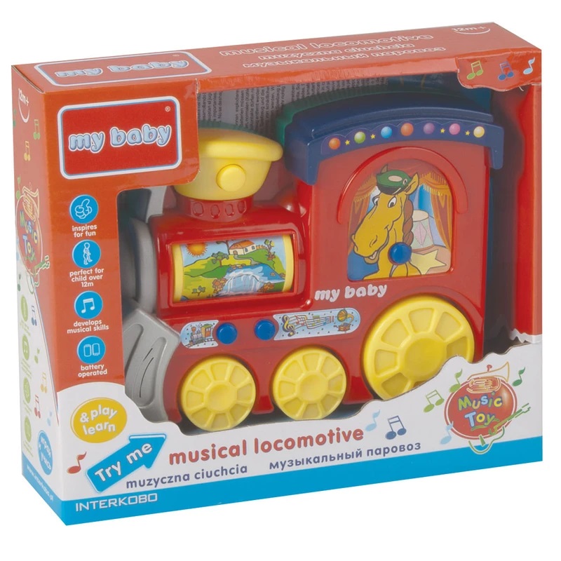 اسباب بازی موزیکال طرح لوکوموتیو برند مای بیی تویز خارجی MybabyToys کد Art.35269 — تصویر ۳