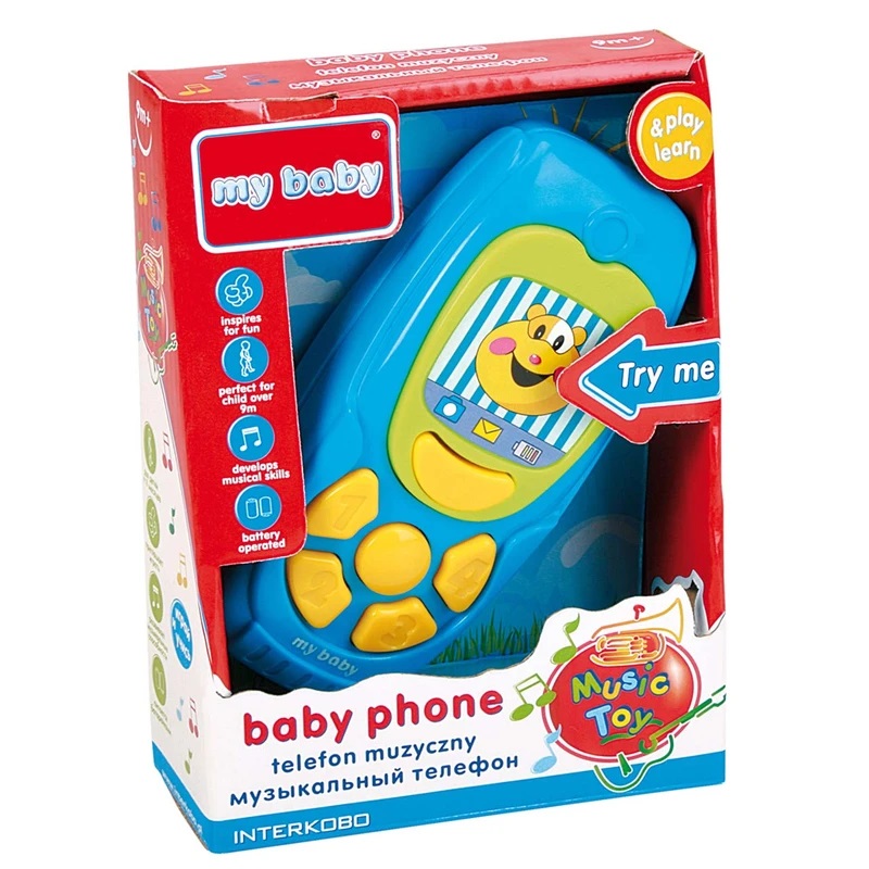 اسباب بازی آموزشی مدل موبایل موزیکال برند مای بیی تویز خارجی MybabyToys کد Art.23495