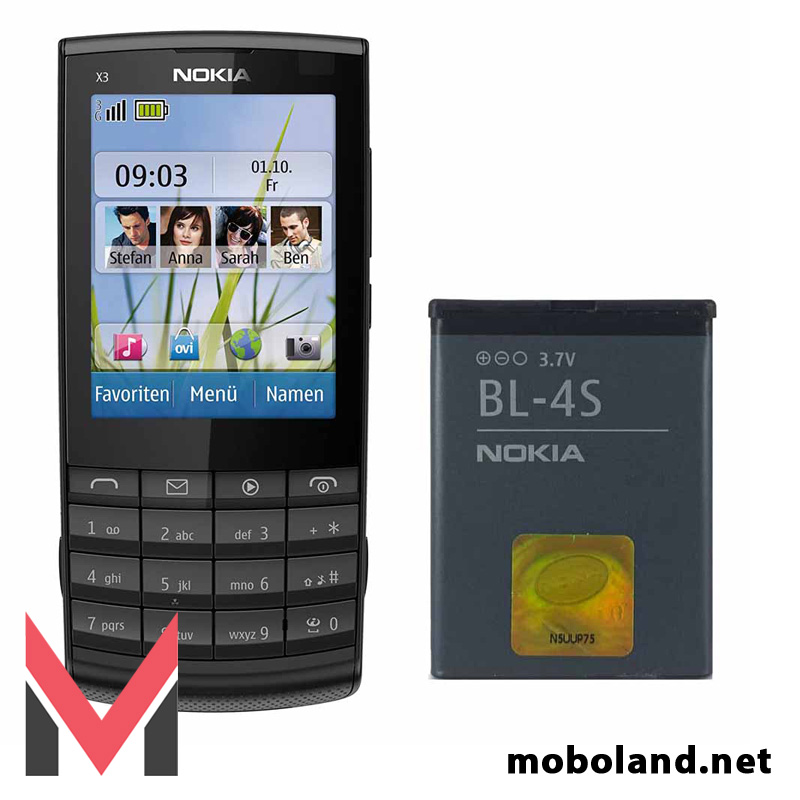 باتری اصلی گوشی نوکیا Nokia X3-02 Touch And Type BL-4S