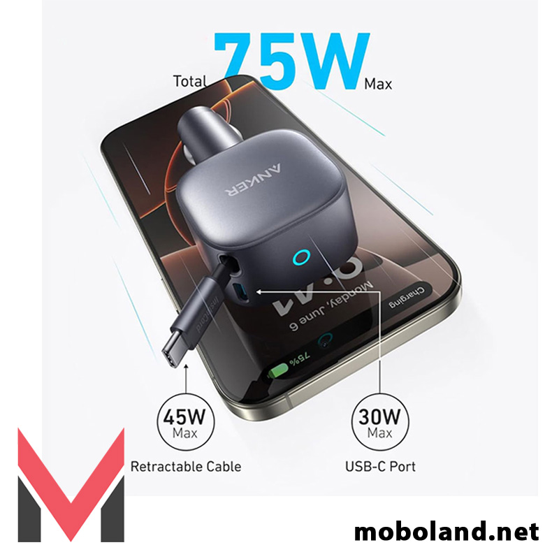 شارژر فندکی 75 وات انکر Anker A2738 75W — تصویر ۶