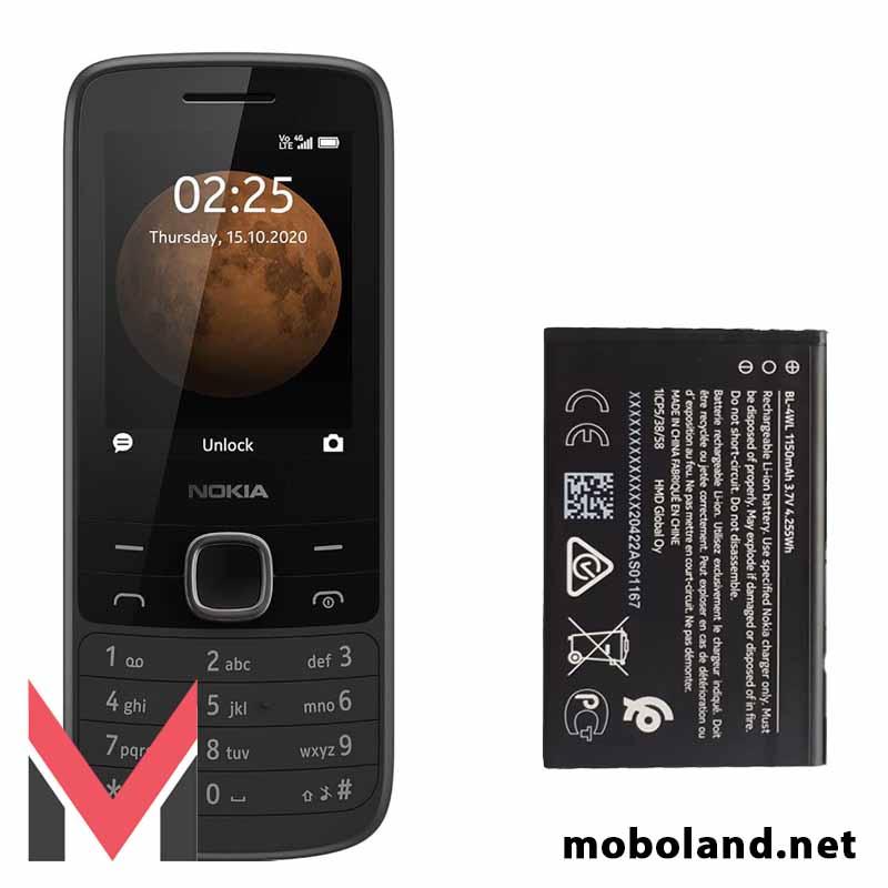 باتری اصلی گوشی نوکیا Nokia 225 4G BL-4WL — تصویر ۲