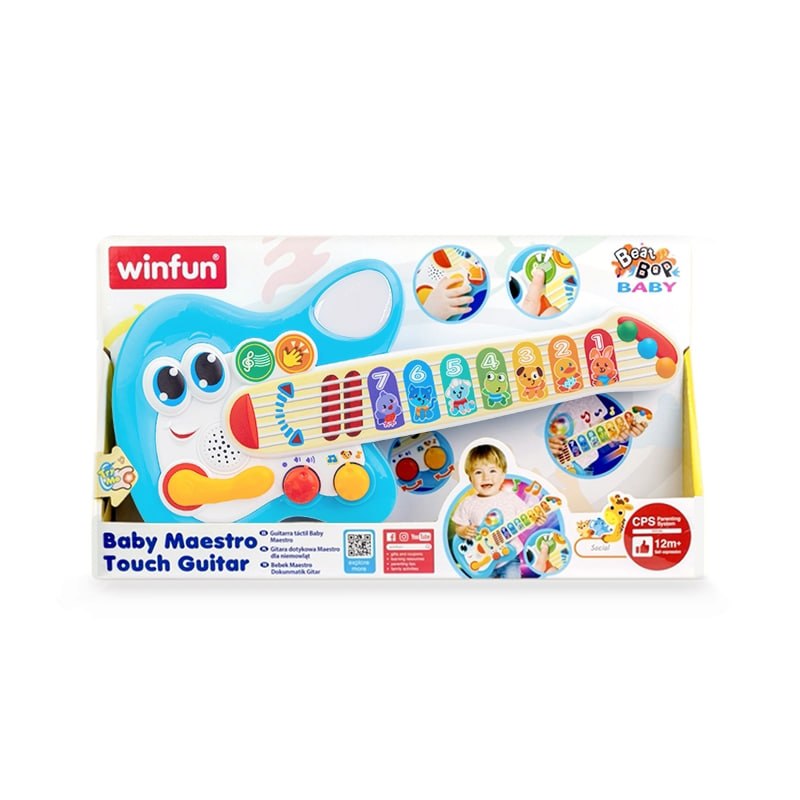 گیتار لمسی آموزشی آبی وین فاین winfun کد 230802 — تصویر ۳