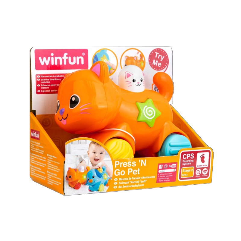 گربه چرخدار موزیکال وین فاین winfun کد 00734