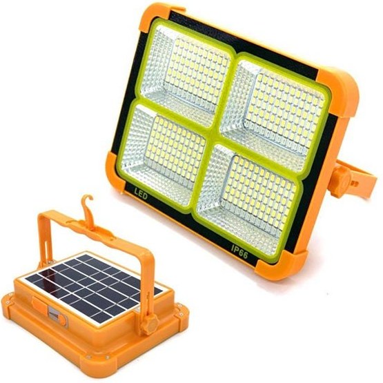 چراغ خورشیدی سولار 288 لامپ 4 باتری مدل Solar LED Light سنسوردار، ضدآب IP66، شارژ خورشیدی، مناسب حیاط، باغ و پارکینگ — تصویر ۳