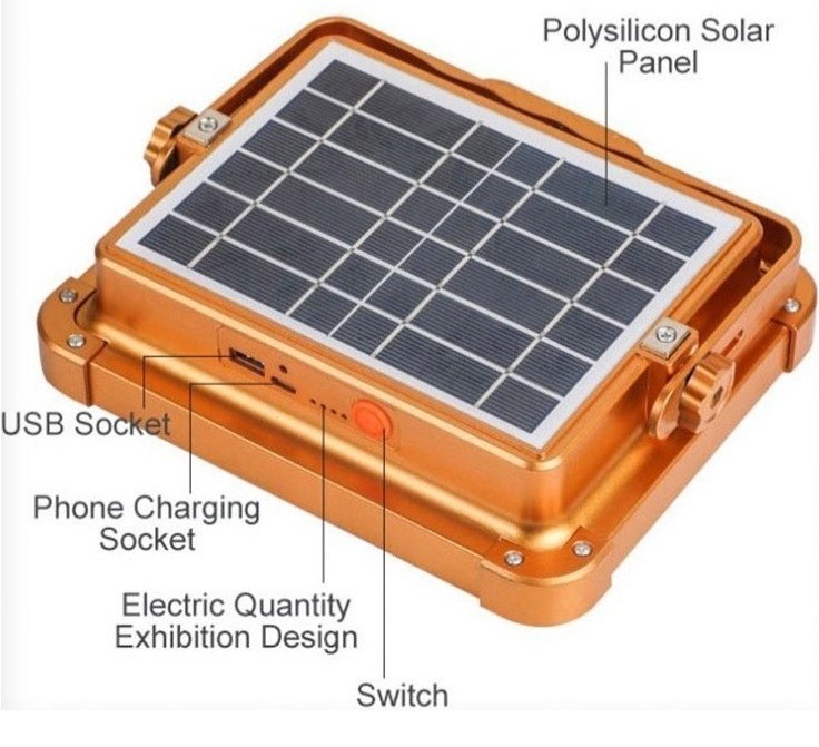 چراغ خورشیدی سولار 288 لامپ 4 باتری مدل Solar LED Light سنسوردار، ضدآب IP66، شارژ خورشیدی، مناسب حیاط، باغ و پارکینگ — تصویر ۵