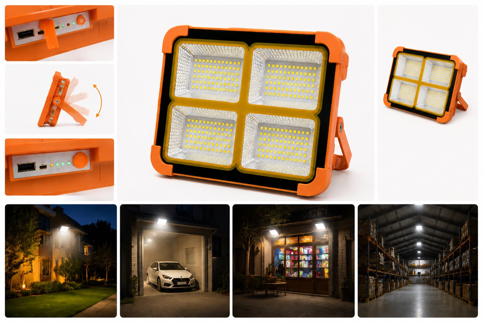 چراغ خورشیدی سولار 288 لامپ 4 باتری مدل Solar LED Light سنسوردار، ضدآب IP66، شارژ خورشیدی، مناسب حیاط، باغ و پارکینگ