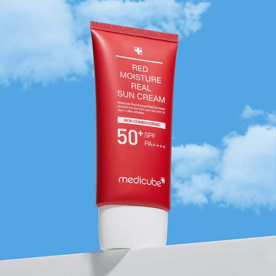 کرم ضد آفتاب مرطوب کننده مدی کیوب مدل RED MOISTURE حاوی +SPF50 — تصویر ۳