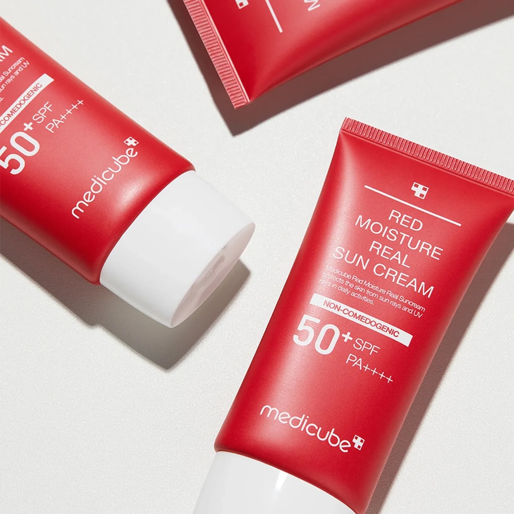 کرم ضد آفتاب مرطوب کننده مدی کیوب مدل RED MOISTURE حاوی +SPF50 — تصویر ۴