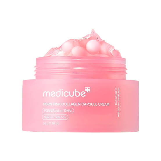 کرم کپسولی PDRN و کلاژن مدی کیوب Medicube روشن کننده و ضد چروک وزن 55 گرم