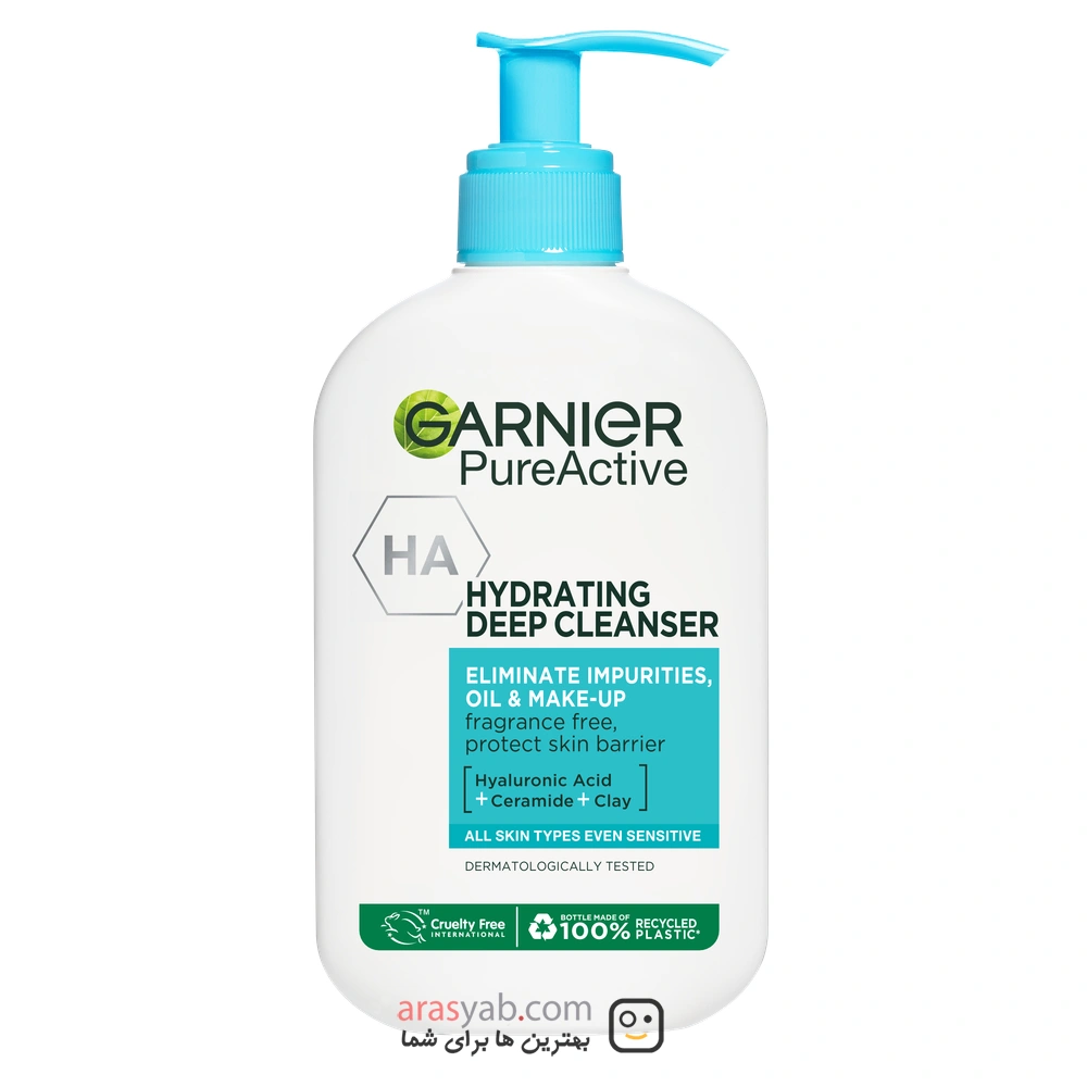 ژل شستشوی بدون سولفات گارنیر Garnier مدل Hydrating Deep Cleanser ساخت لهستان حجم 250 میل