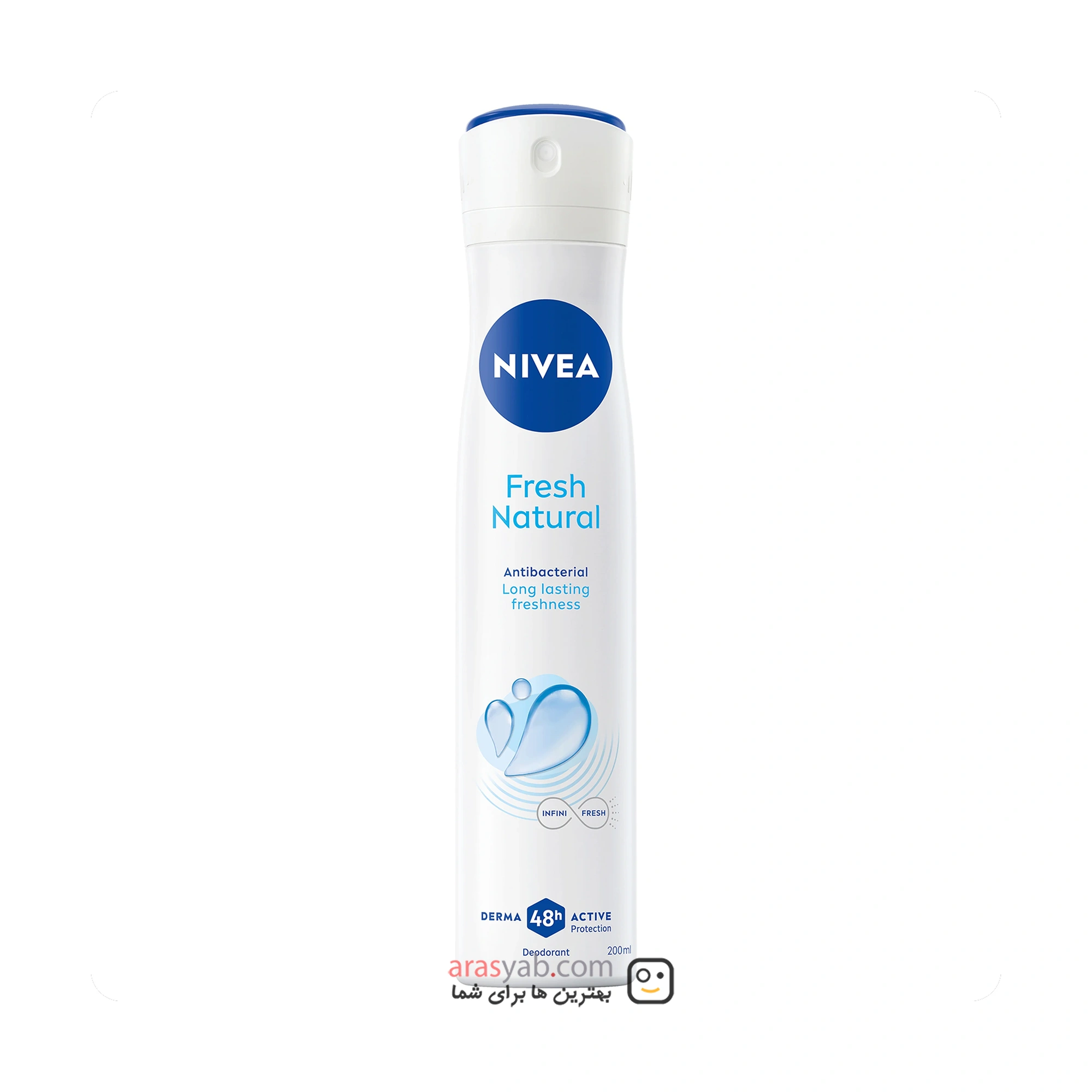 اسپری ضدتعریق زنانه نیوا Nivea مدل فرش نچرال Fresh Natural حجم 200 میل
