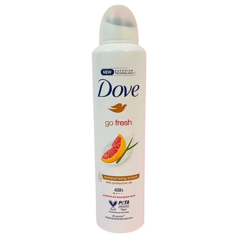 اسپری ضدتعریق زنانه داو DOVE رایحه گریپ فروت و علف لیمو حجم 250 میل — تصویر ۳