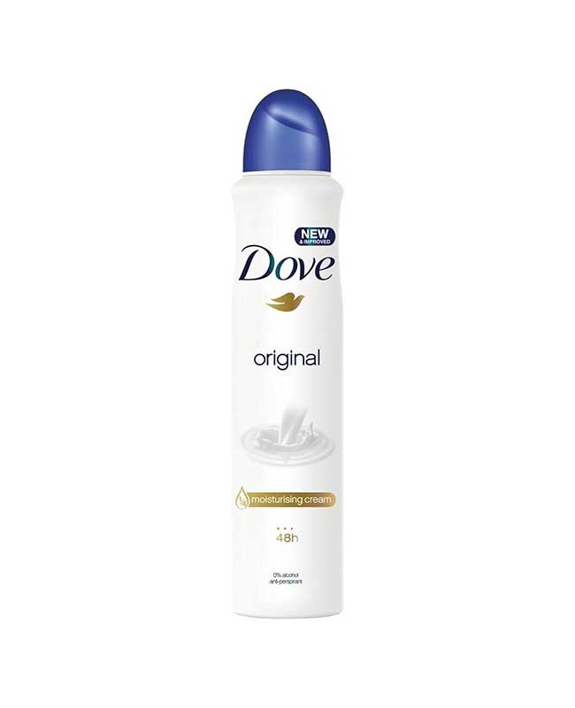 اسپری ضد تعریق زنانه شیری داو DOVE مدل اورجینال Original حجم 250 میل — تصویر ۸