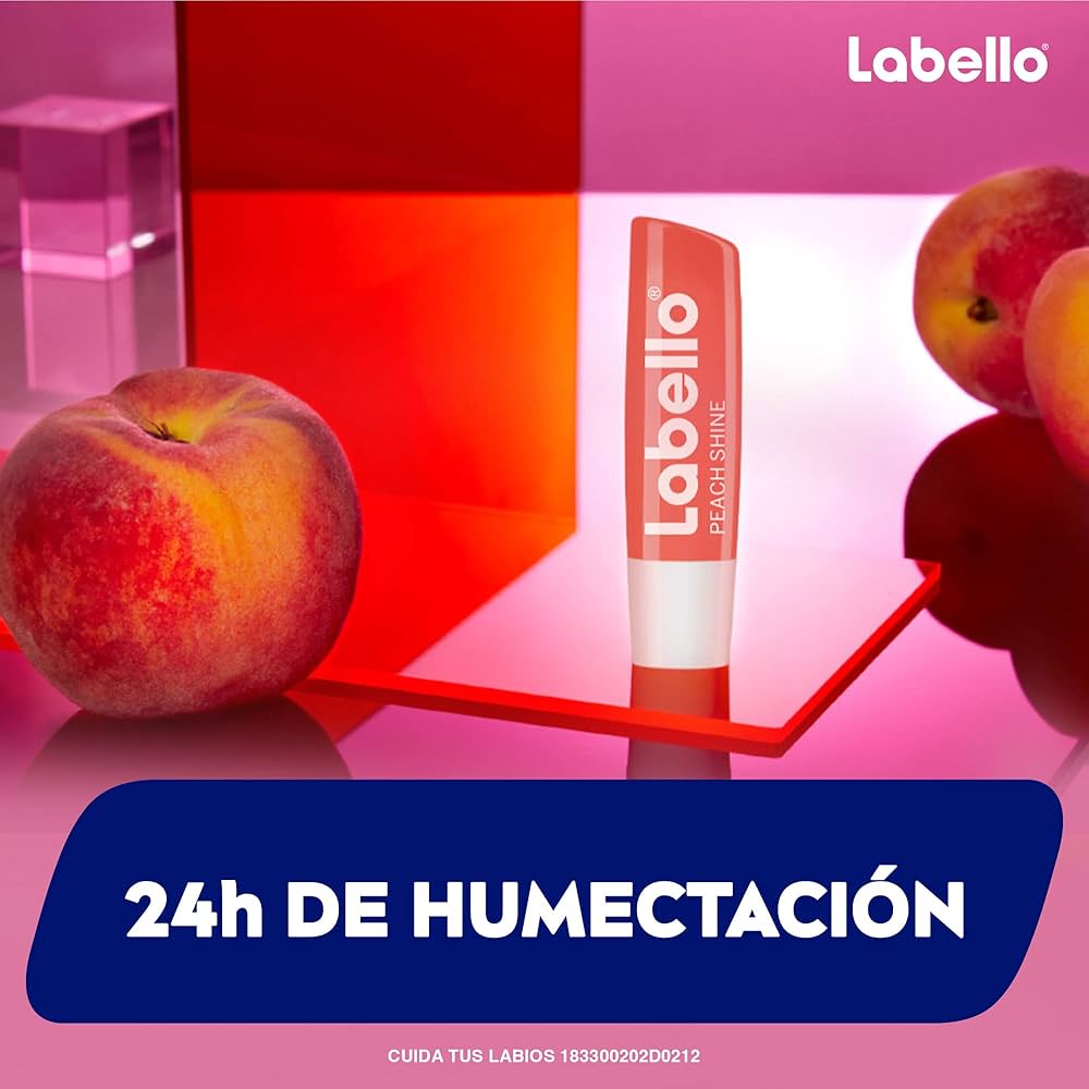 بالم لب شاین دار لابلو Labello رایحه هلو Peach — تصویر ۶