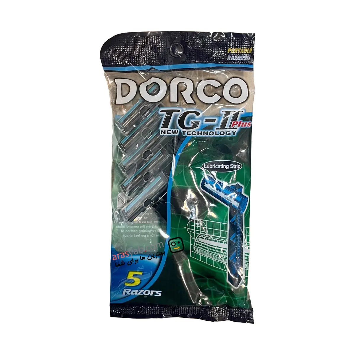 تیغ اصلاح 2 لبه دورکو Dorco مدل TG-II plus بسته 5 عددی