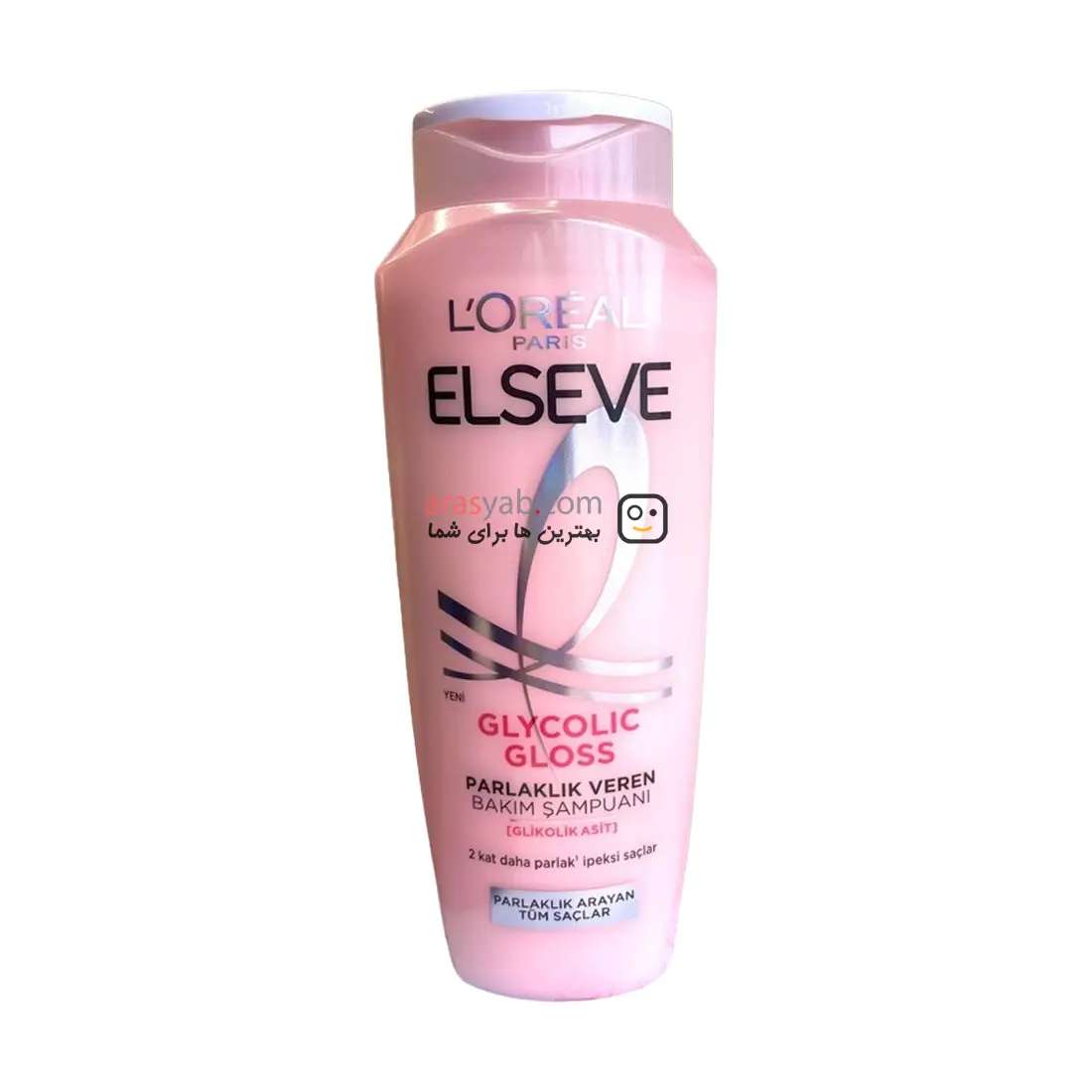 شامپو درخشان کننده و ترمیم کننده مو لورال Loreal مدل Glycolic Gloss حجم 300 میل — تصویر ۲