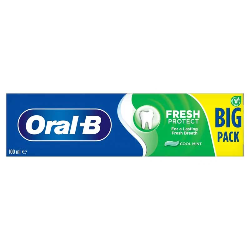 خمیر دندان نعنایی خنک اورال بی Oral B مدل Fresh Protect حجم 100 میل — تصویر ۴