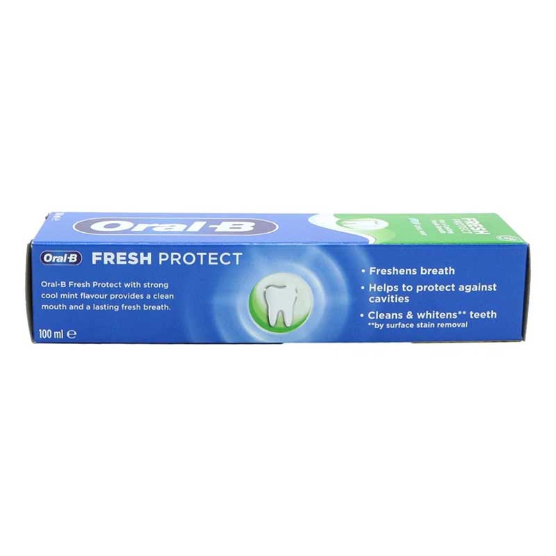 خمیر دندان نعنایی خنک اورال بی Oral B مدل Fresh Protect حجم 100 میل — تصویر ۵