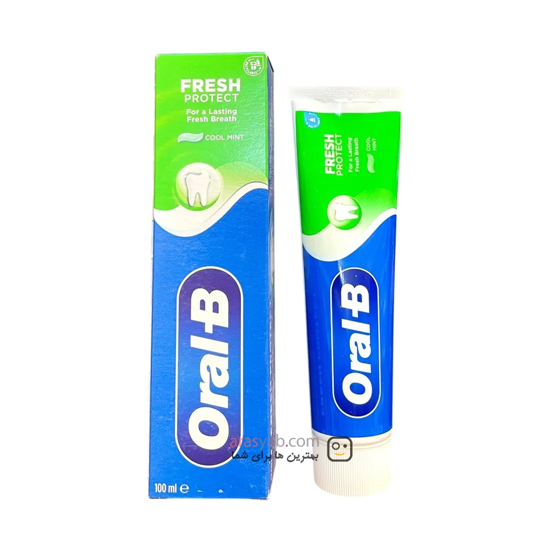 خمیر دندان نعنایی خنک اورال بی Oral B مدل Fresh Protect حجم 100 میل