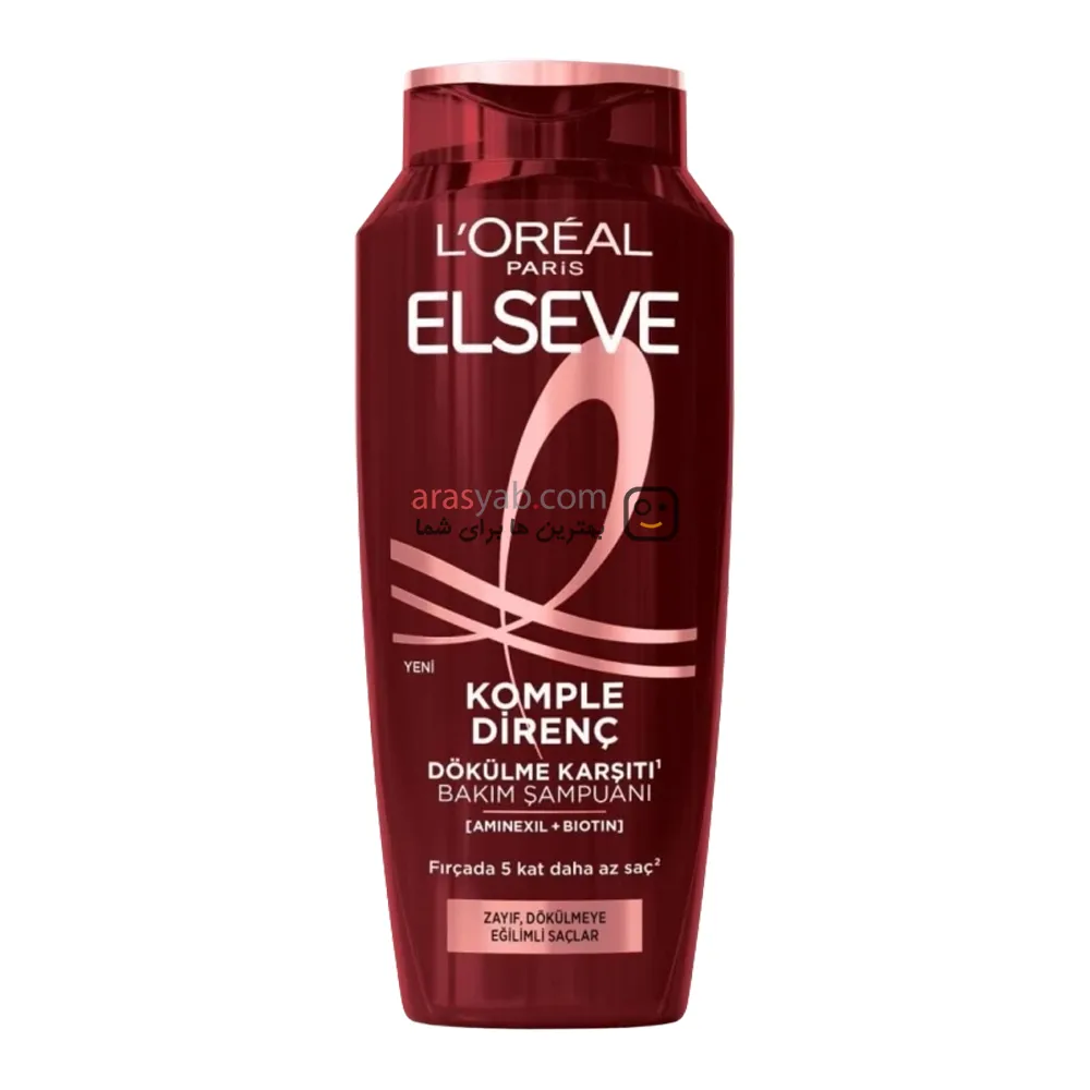 شامپو ضد ریزش لورال Loreal السیو حاوی بیوتین و آمینکسیل حجم 300 میل