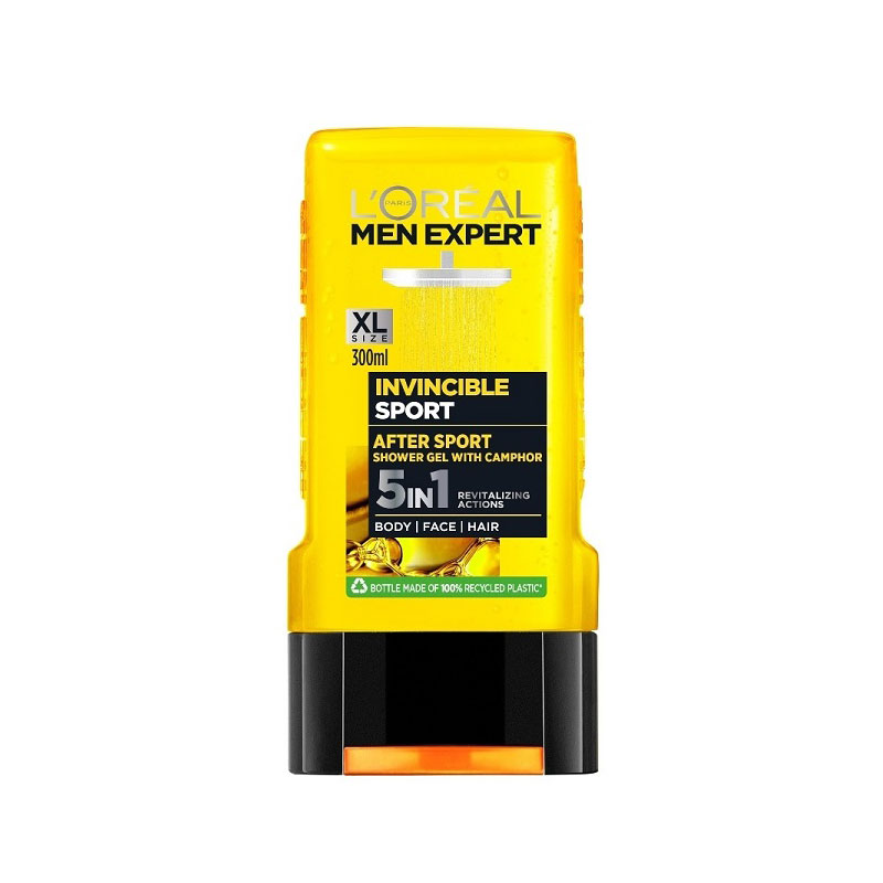 شامپو سر و بدن لورال Loreal اصل مدل Invincible Sport حجم ۳۰۰ میل