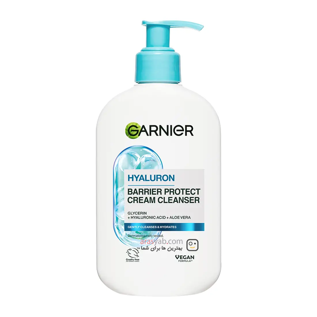 شوینده صورت کرمی گارنیر Garnier مناسب پوست خشک مدل Hyaluron حجم 250 میل — تصویر ۲